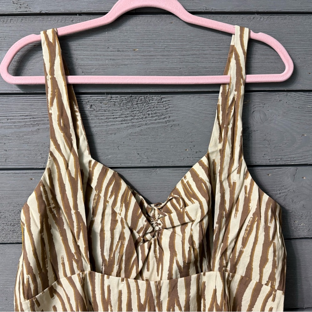 NWT Backyard Roses Ryder Midi Dress Zebra Print Sz XL Summer Club Fest Party - Picture 10 of 15
